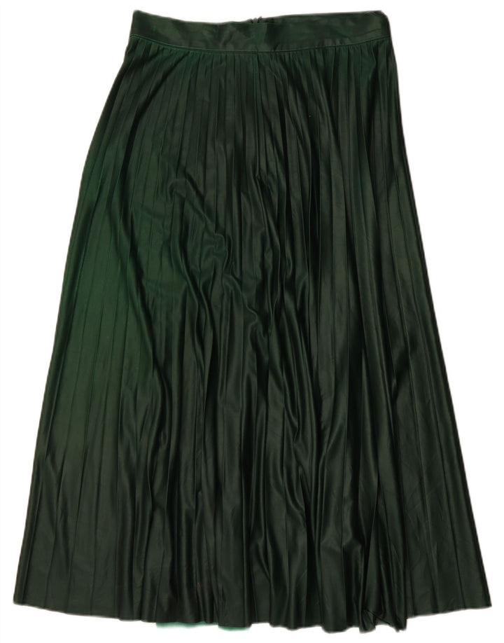 Zara Mujer Falda Plisada Mediana W28 Verde