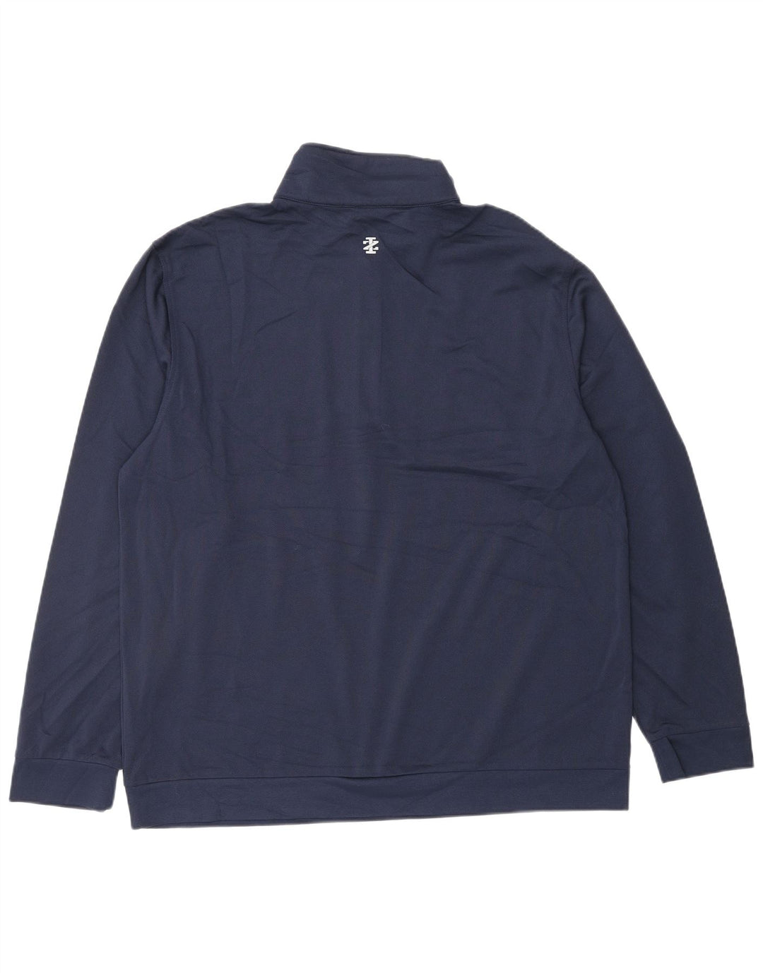IZOD - Sudadera con cuello y cremallera para hombre, talla grande, poliéster, color azul marino