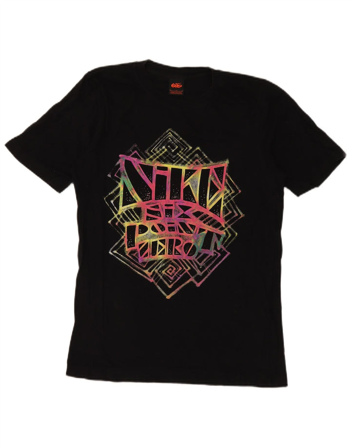 NIKE Camiseta gráfica para hombre, talla mediana, negra