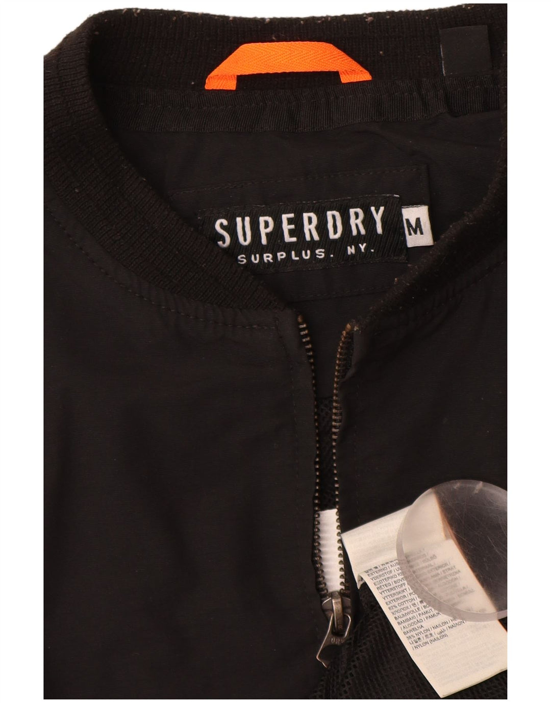 SUPERDRY Chaqueta bomber para hombre ES 38 Mediana Algodón negro