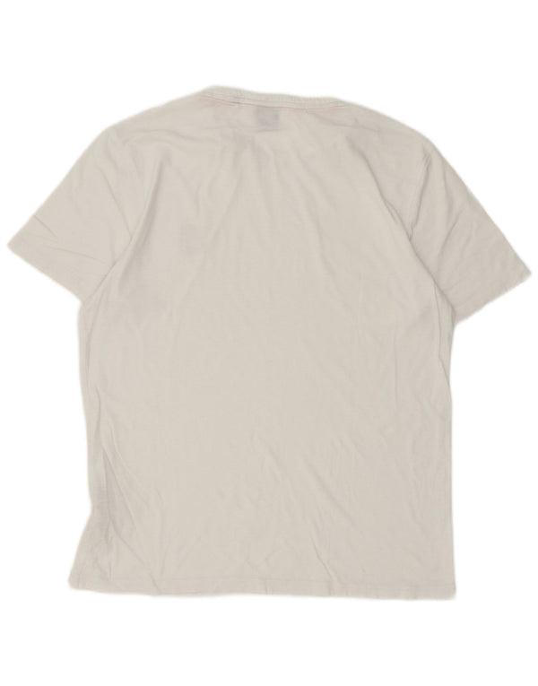 Hugo Boss Hombre Camiseta Top Small Blanco Algodón