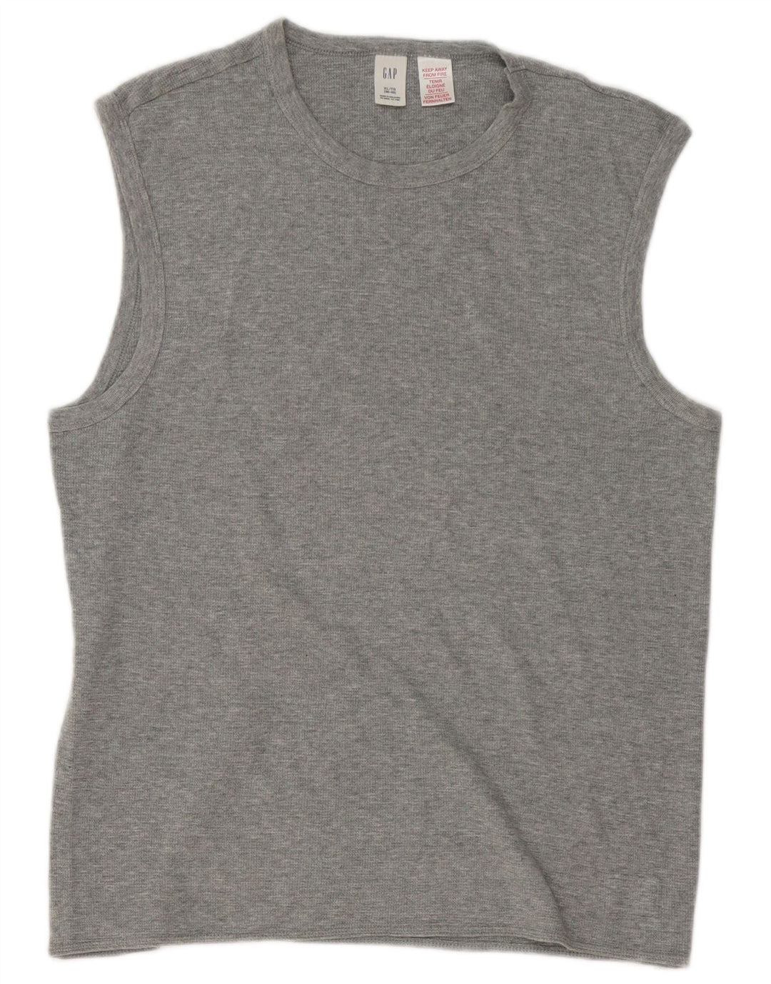 Gap Hombre Chaleco Top XL Algodón Gris