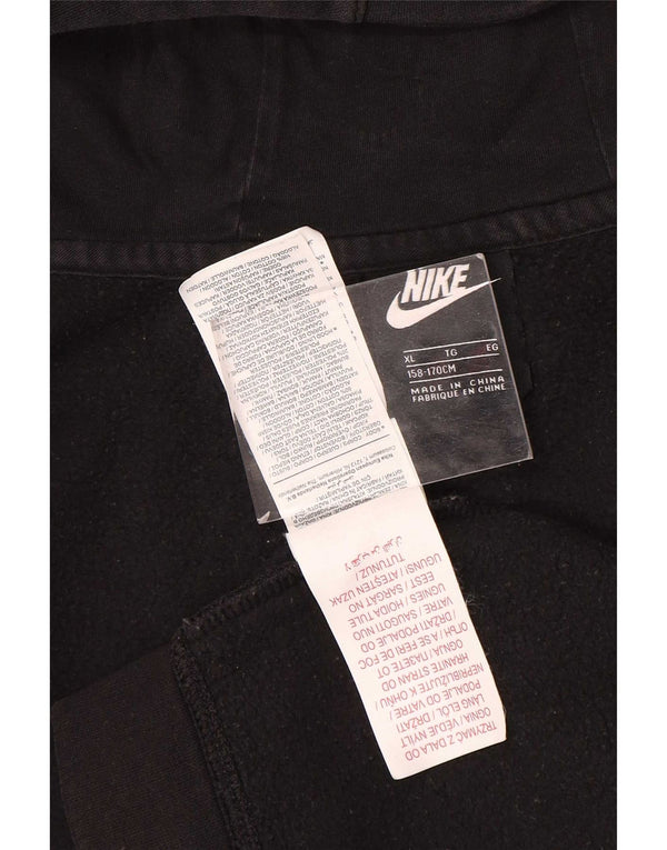 Nike Sudadera con capucha y cremallera para niños 13-14 años XL Algodón negro