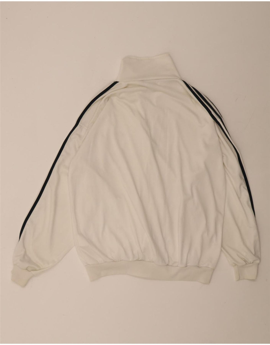 Adidas - Chaqueta de chándal para hombre, talla 40/42, poliéster blanco mediano
