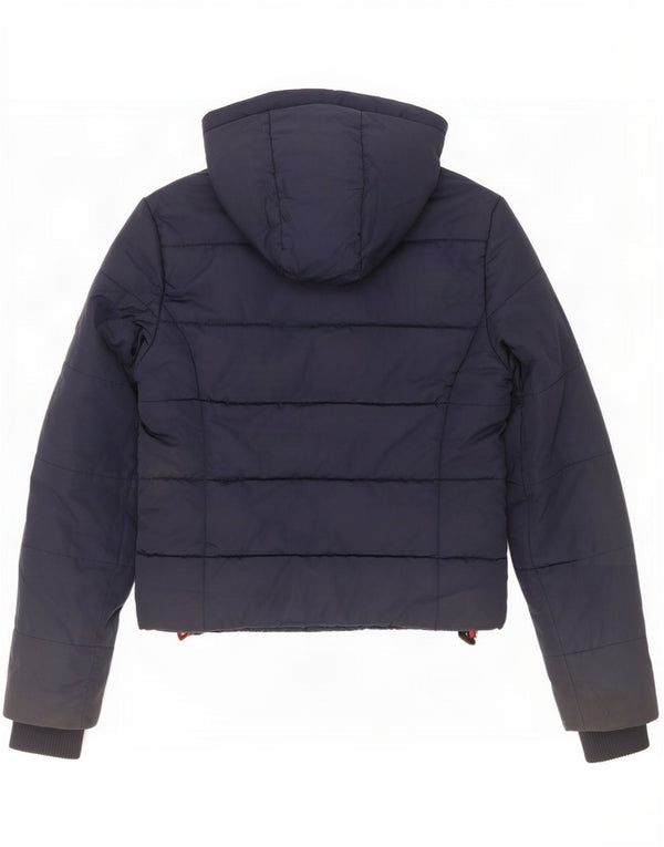 Superdry Chaqueta acolchada con capucha para mujer UK 6 XS Poliéster azul marino