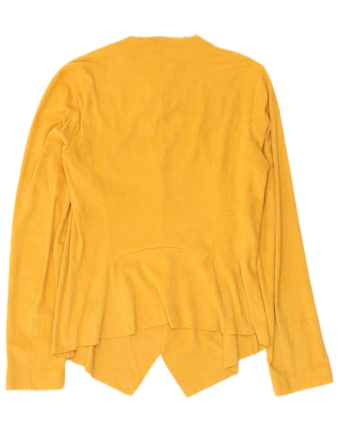 Zara Chaqueta Americana Abierta De Gran Tamaño para Mujer UK 6 XS Poliéster Amarillo