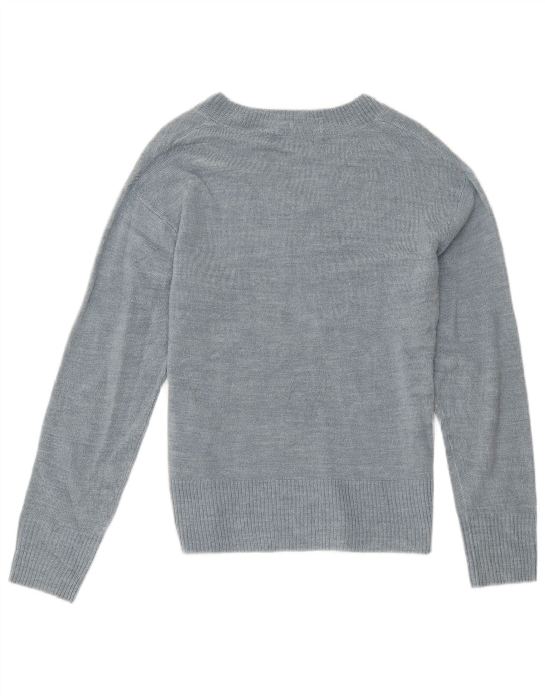Marks & Spencer Suéter con Cuello en V para Mujer UK 40 Acrílico Azul Medio
