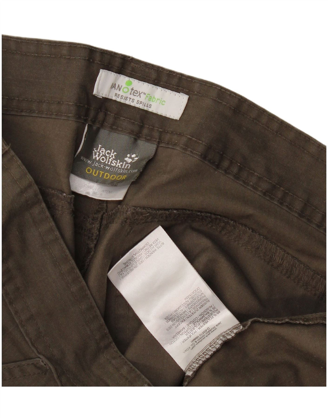 Jack Wolfskin Pantalón Cargo Recto Mujer Mediano W30 L30 Poliéster Caqui