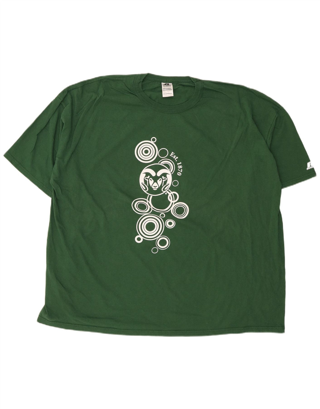 RUSSELL ATHLETIC Camiseta gráfica para hombre Top 3XL Verde