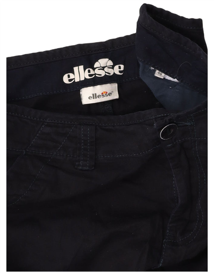 ELLESSE Pantalones cortos chinos para hombre IT 46 Small W29 Azul marino