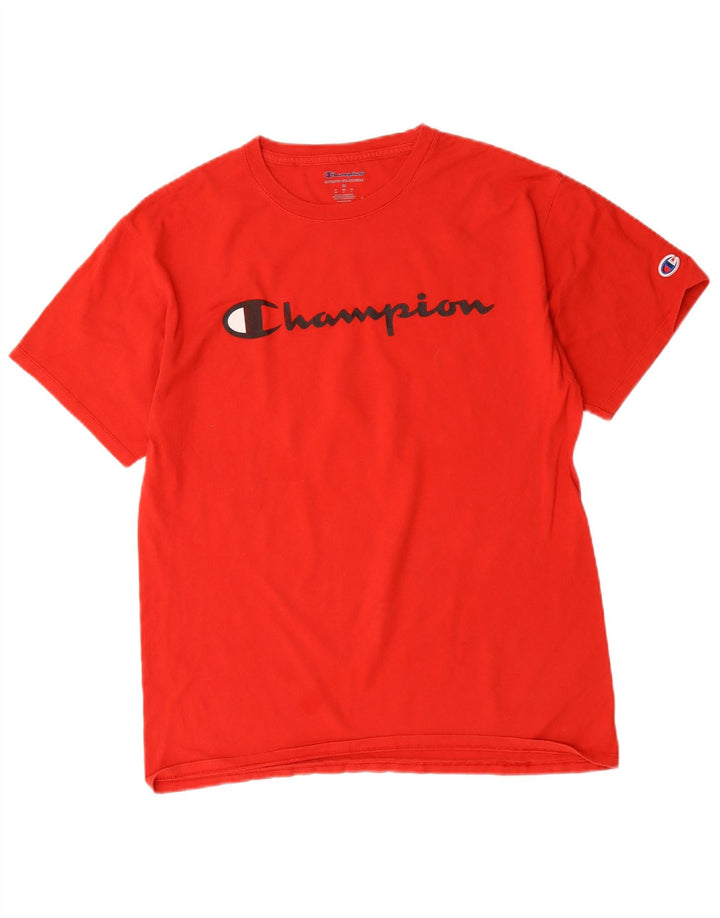Champion Camiseta gráfica para hombre Top Medium Red Cotton