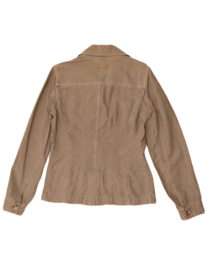 Marlboro Classics Chaqueta utilitaria para mujer UK 10 Small Grey Linen