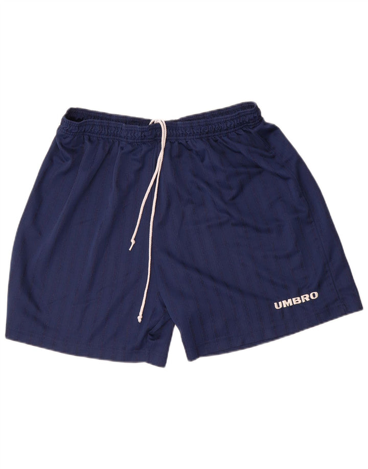 Pantalones cortos deportivos Umbro para hombre XL Poliéster a rayas azul marino
