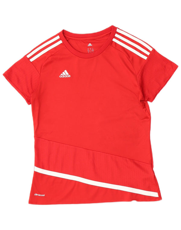 Adidas Camiseta Gráfica Mujer Top UK 12/14 Medium Rojo Poliéster Deportes