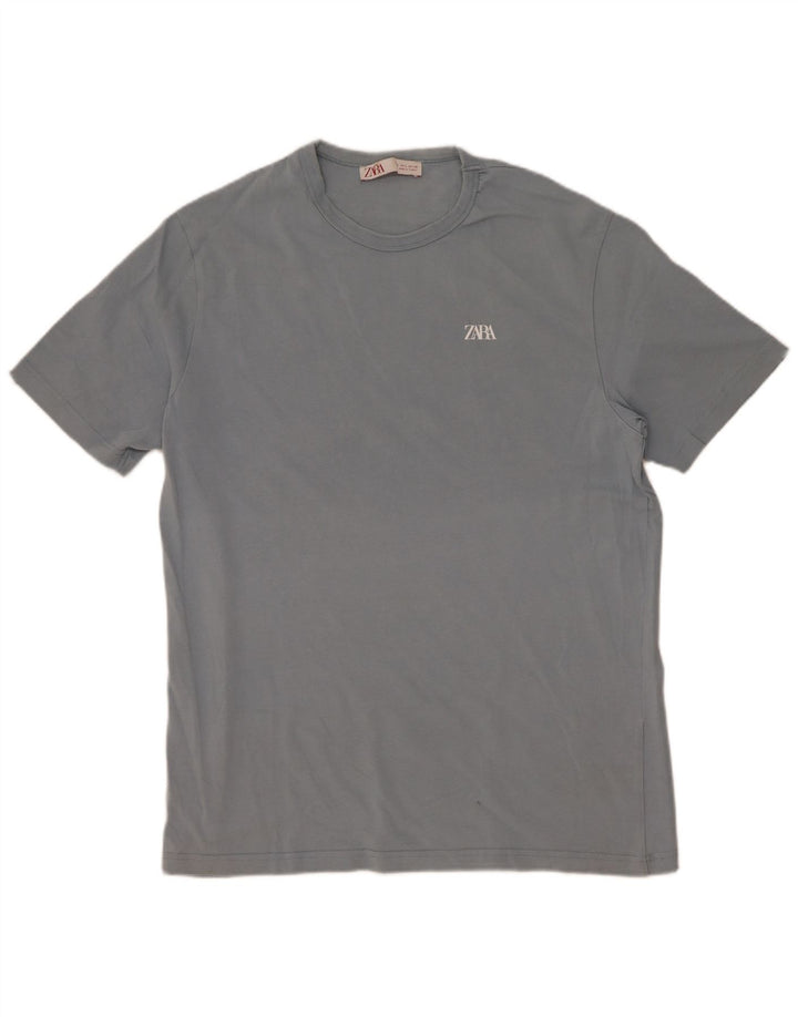 Zara Hombre Camiseta Top Grande Azul