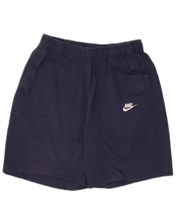 Nike - Pantalones cortos deportivos para hombre, talla grande, algodón azul marino
