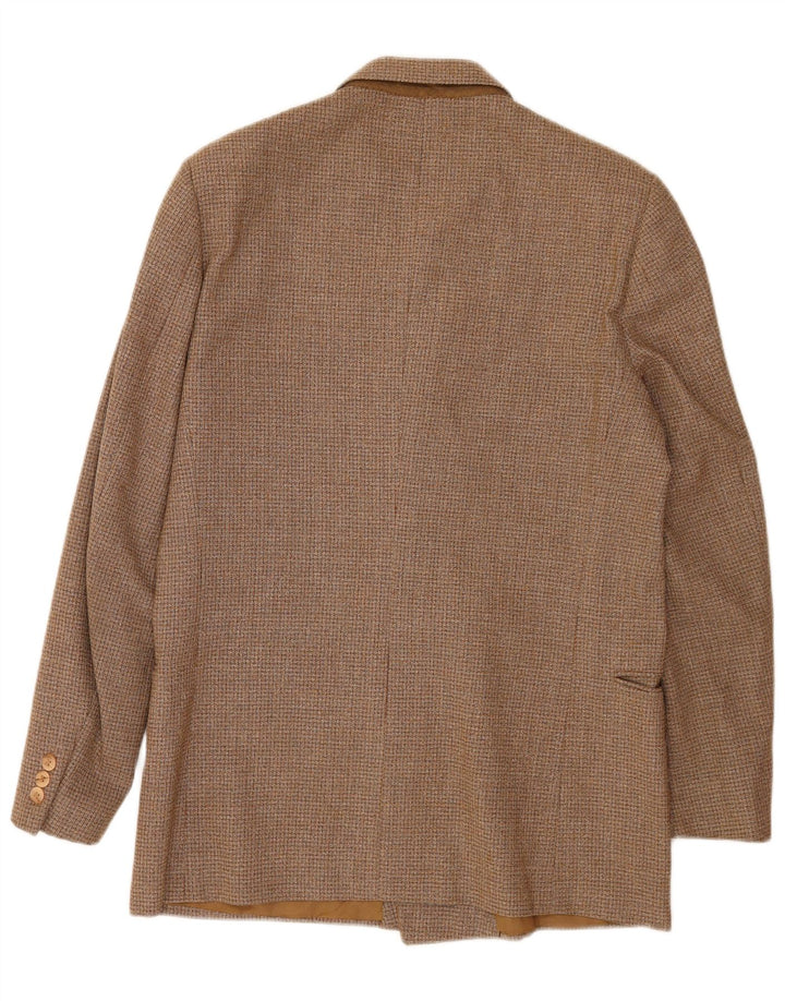 Luigi Botto Chaqueta tipo blazer con doble botonadura para hombre IT 50 Large Lana marrón