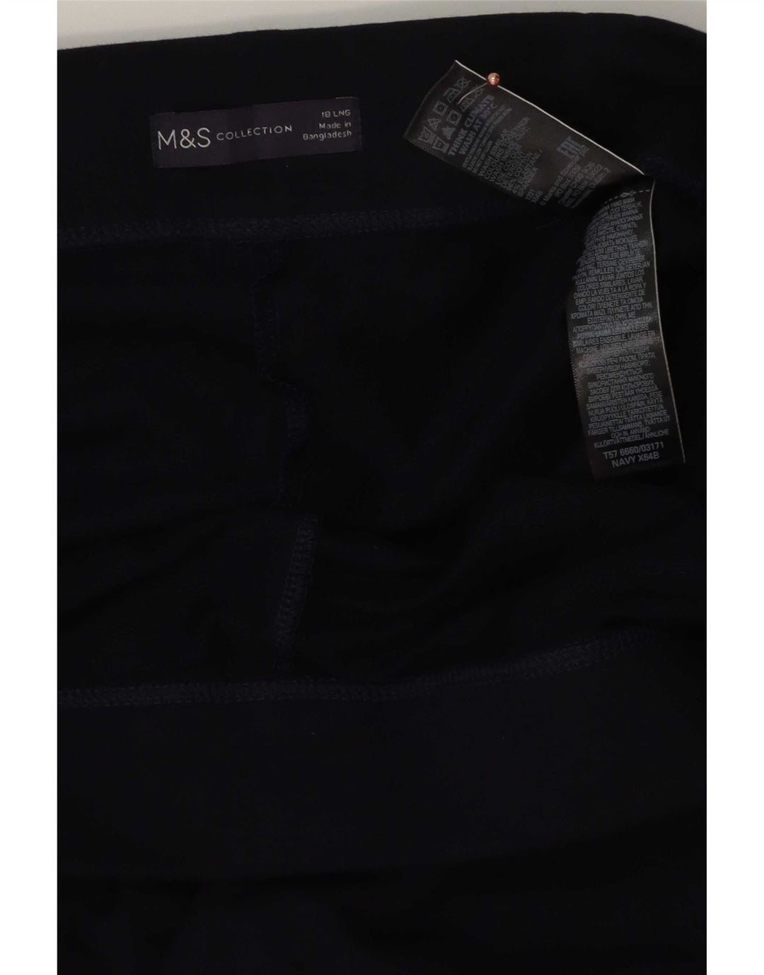 Marks & Spencer Leggings para mujer UK 40 XL Algodón azul marino