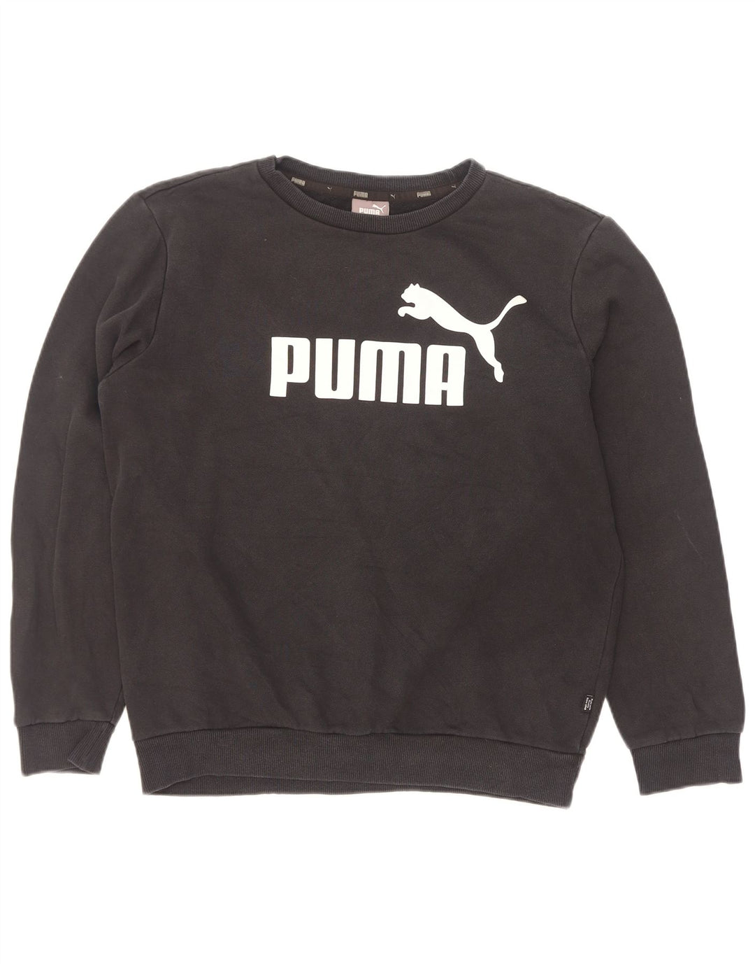 Puma Hombre Sudadera Gráfica Jersey Pequeño Algodón Negro