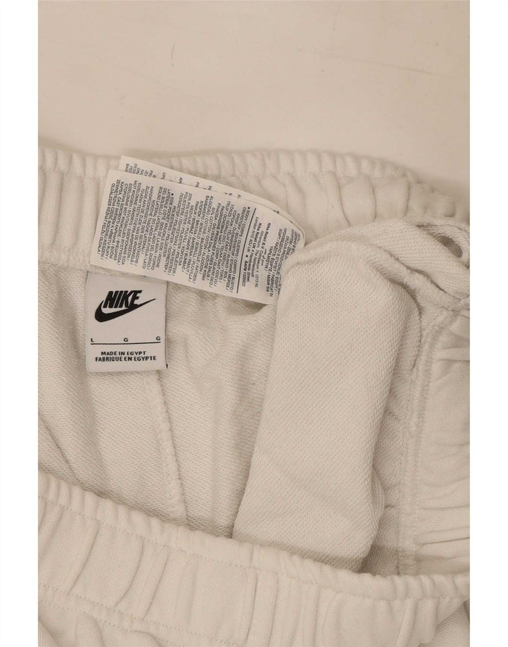 Nike - Pantalones cortos deportivos tipo cargo para hombre, talla grande, algodón blanco