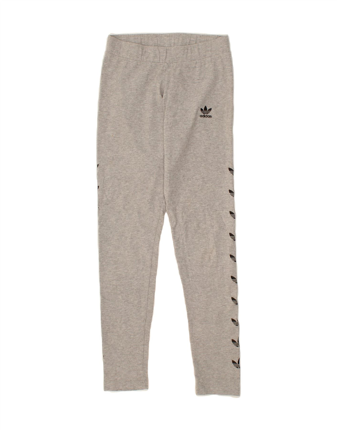 ADIDAS Womens Graphic Leggings UK 10 Small  Grey Vintage Adidas and Second-Hand Adidas from Messina Hembry 