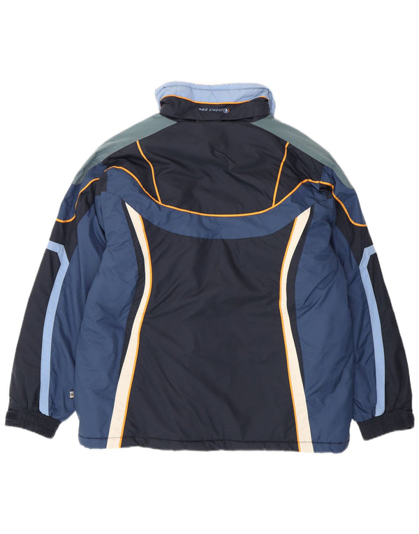 Brugi Chaqueta cortavientos para hombre UK 40 Large Azul marino Colorblock Poliamida