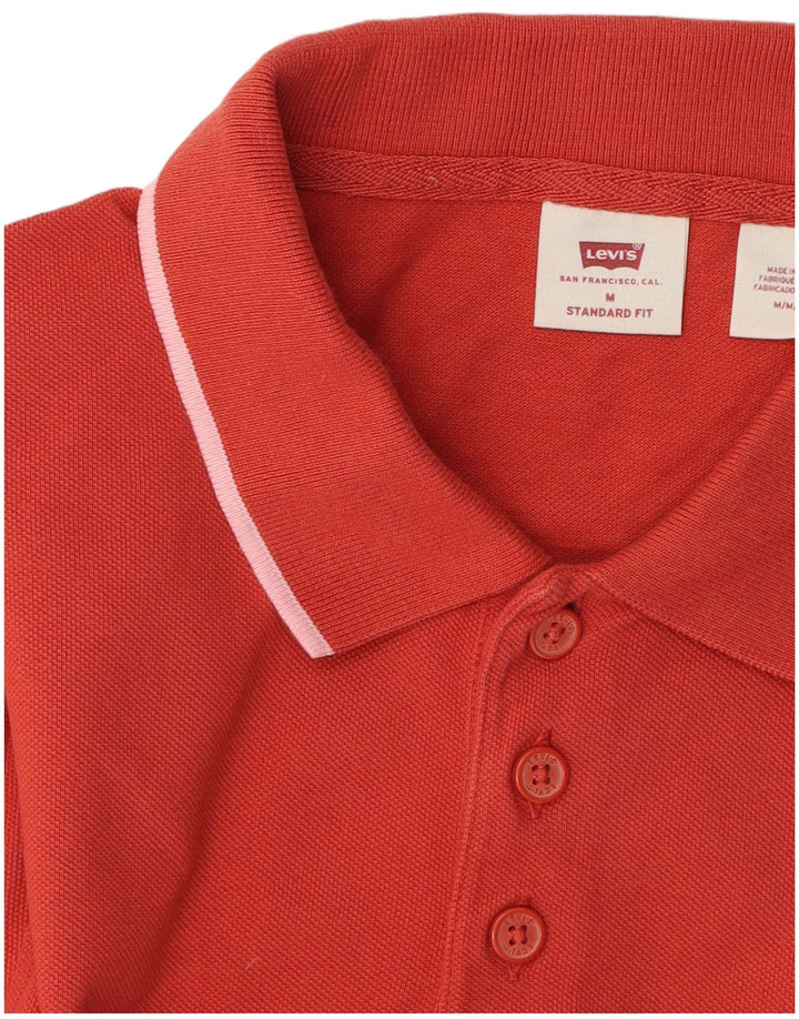 LEVI'S Polo de ajuste estándar para hombre, color rojo medio