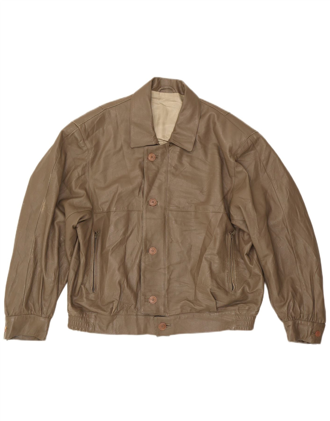 Anfor Chaqueta de cuero para hombre IT 58 2XL Marrón