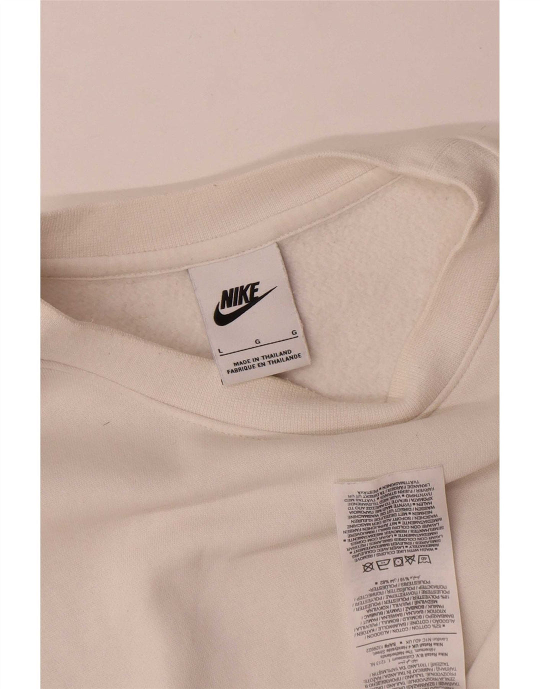 Nike Hombre Sudadera Jumper Grande Blanco Algodón