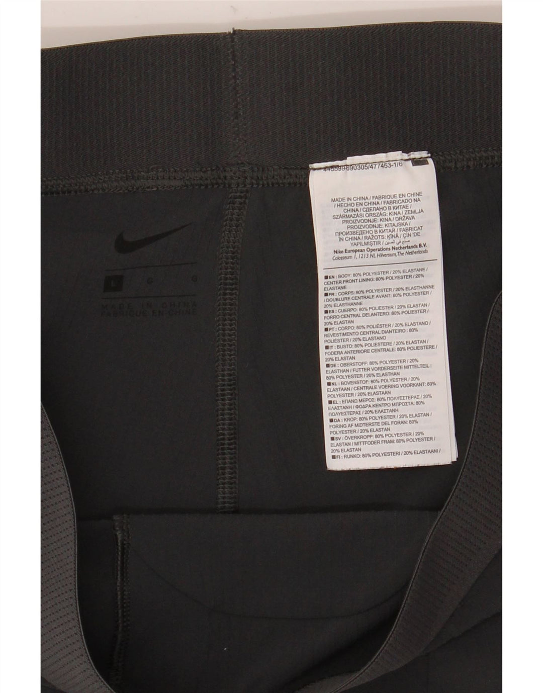 Nike - Pantalones cortos deportivos para hombre, poliéster gris grande