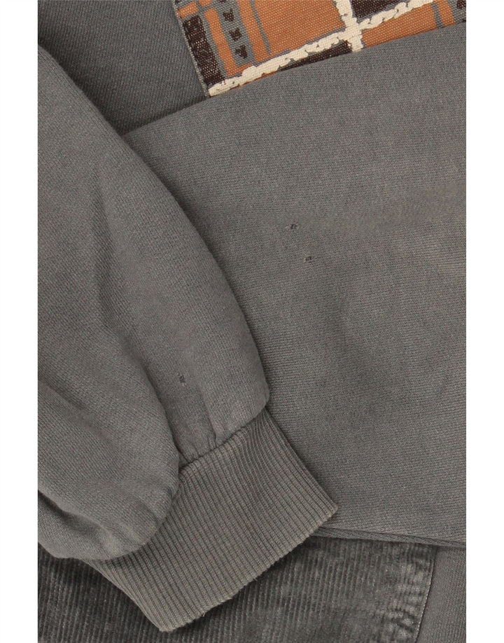 Chewan Hombre Polo Cuello Sudadera Jumper XL Gris Geométrico