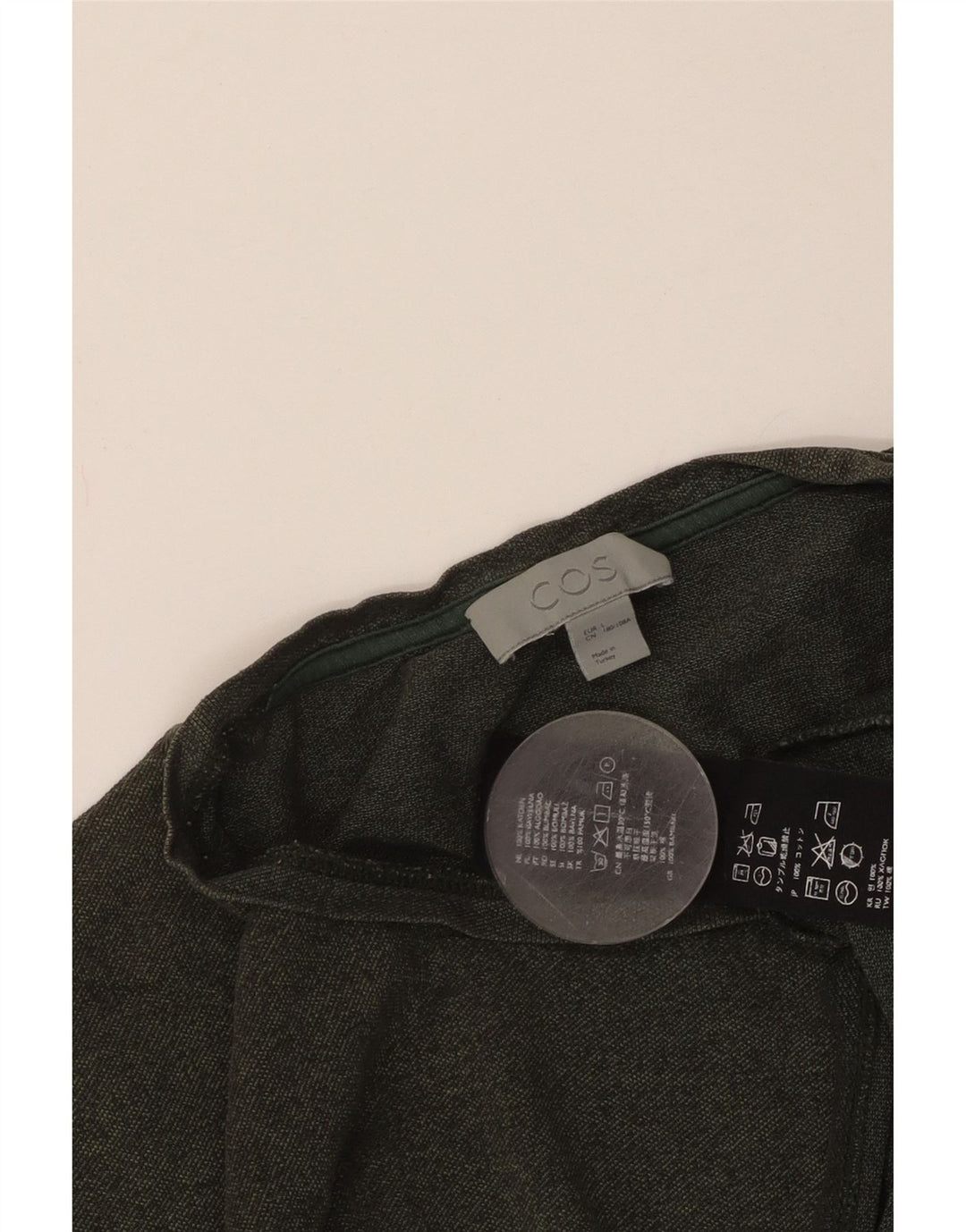 COS - Camiseta para hombre, talla grande, color verde