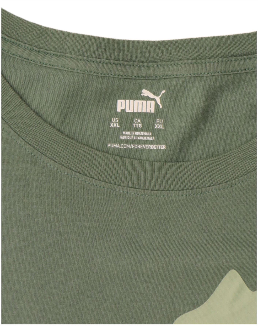 PUMA Camiseta gráfica para hombre Top 2XL Algodón verde