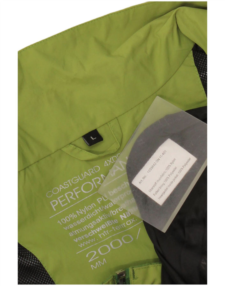 Chaqueta impermeable para hombre Coast Guard UK 40 Large Verde Colorblock Nylon