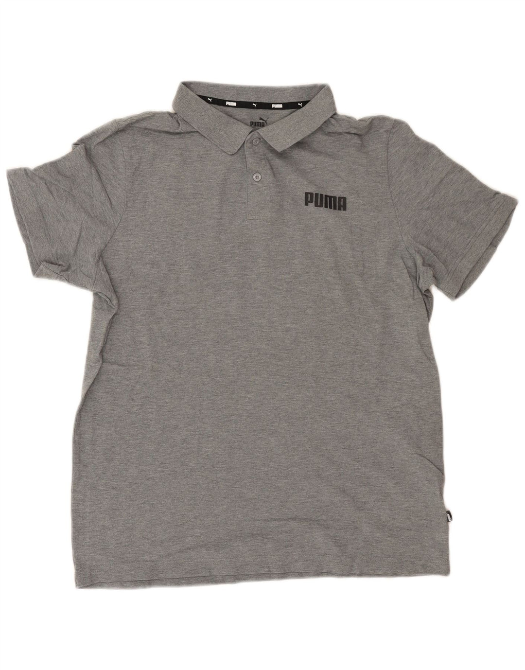 PUMA Polo para hombre de algodón gris grande