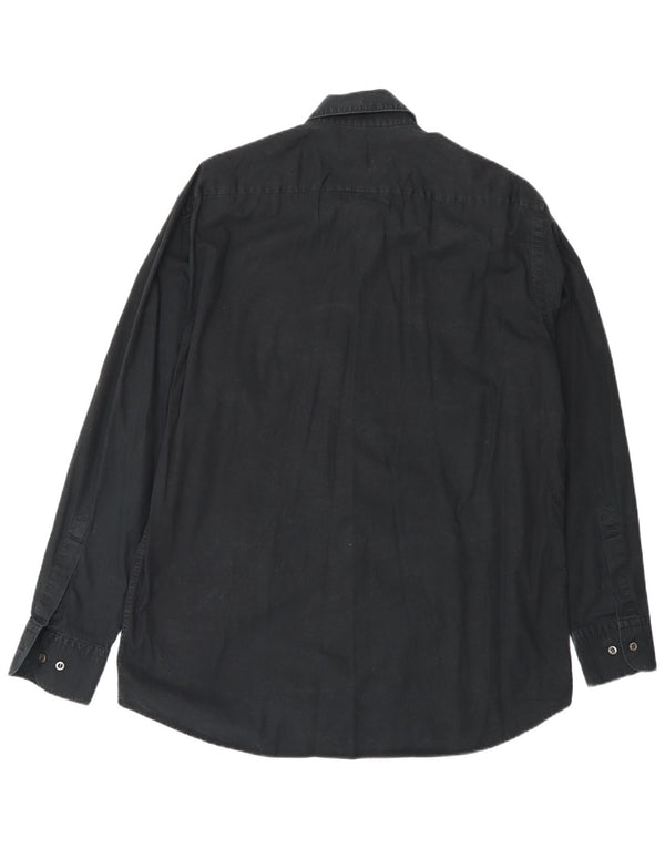 Hugo Boss Camisa para hombre Talla 16 1/2 Grande Algodón negro