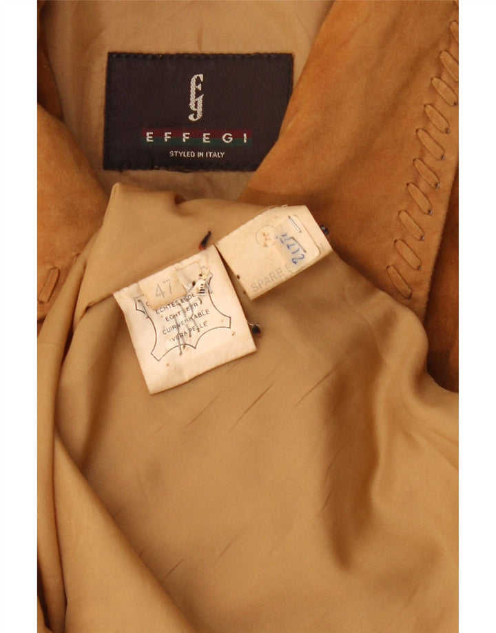 Effegi Chaqueta de ante para mujer IT 47 Cuero marrón grande