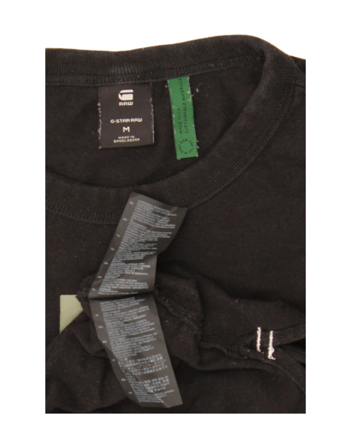 G-STAR Camiseta gráfica para hombre Top mediano de algodón negro