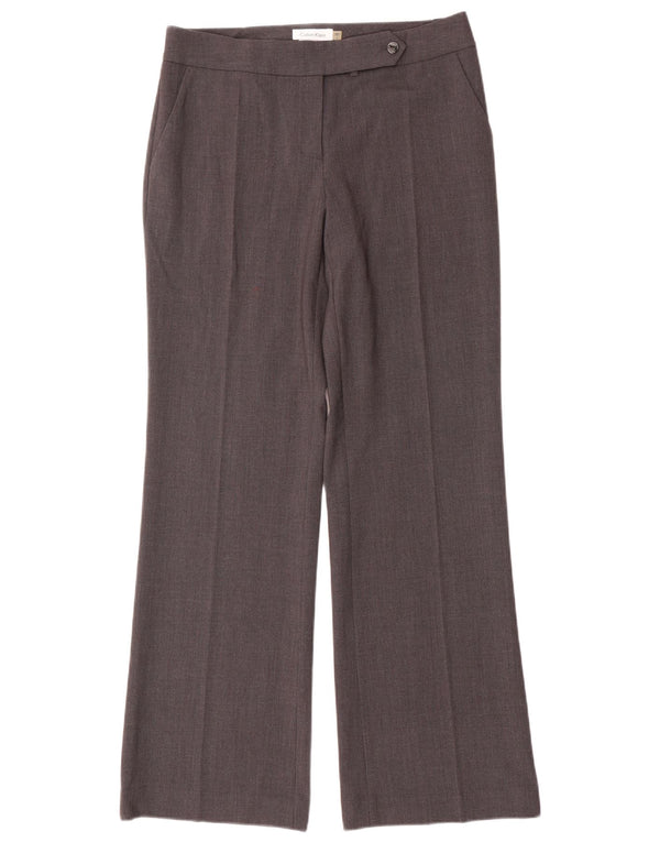 Calvin Klein Pantalones de traje de ajuste clásico para mujer US 6 Small W32 L32 Gris