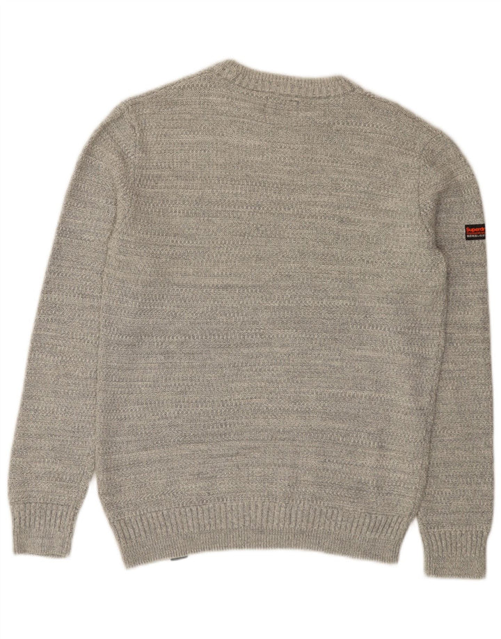 Superdry Jersey De Cuello Redondo Para Hombre De Algodón Gris Medio