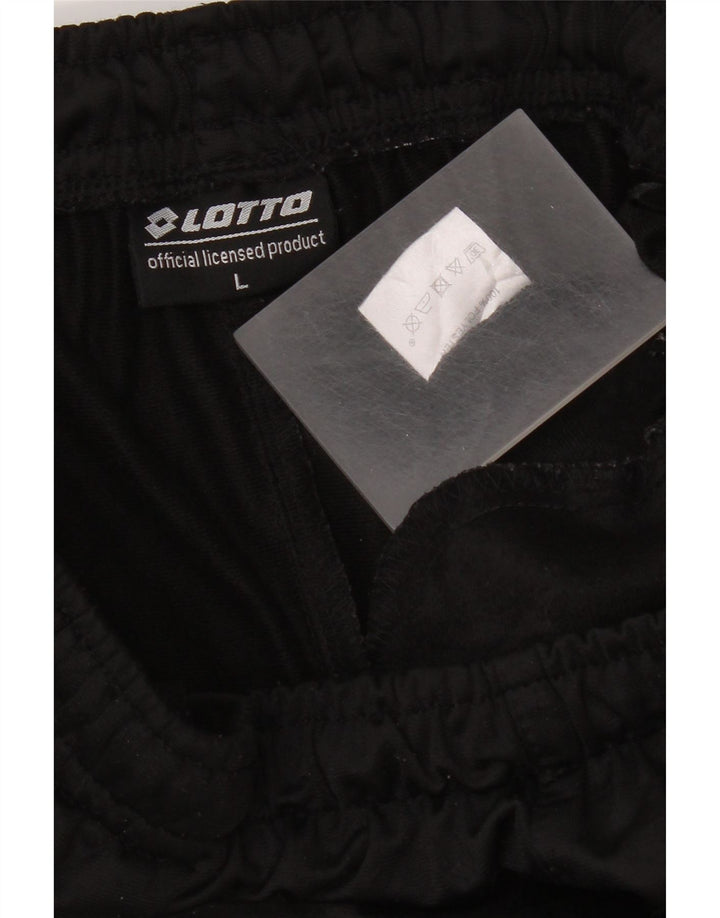 Lotto Hombre Pantalones De Chándal Joggers Large Negro Poliéster