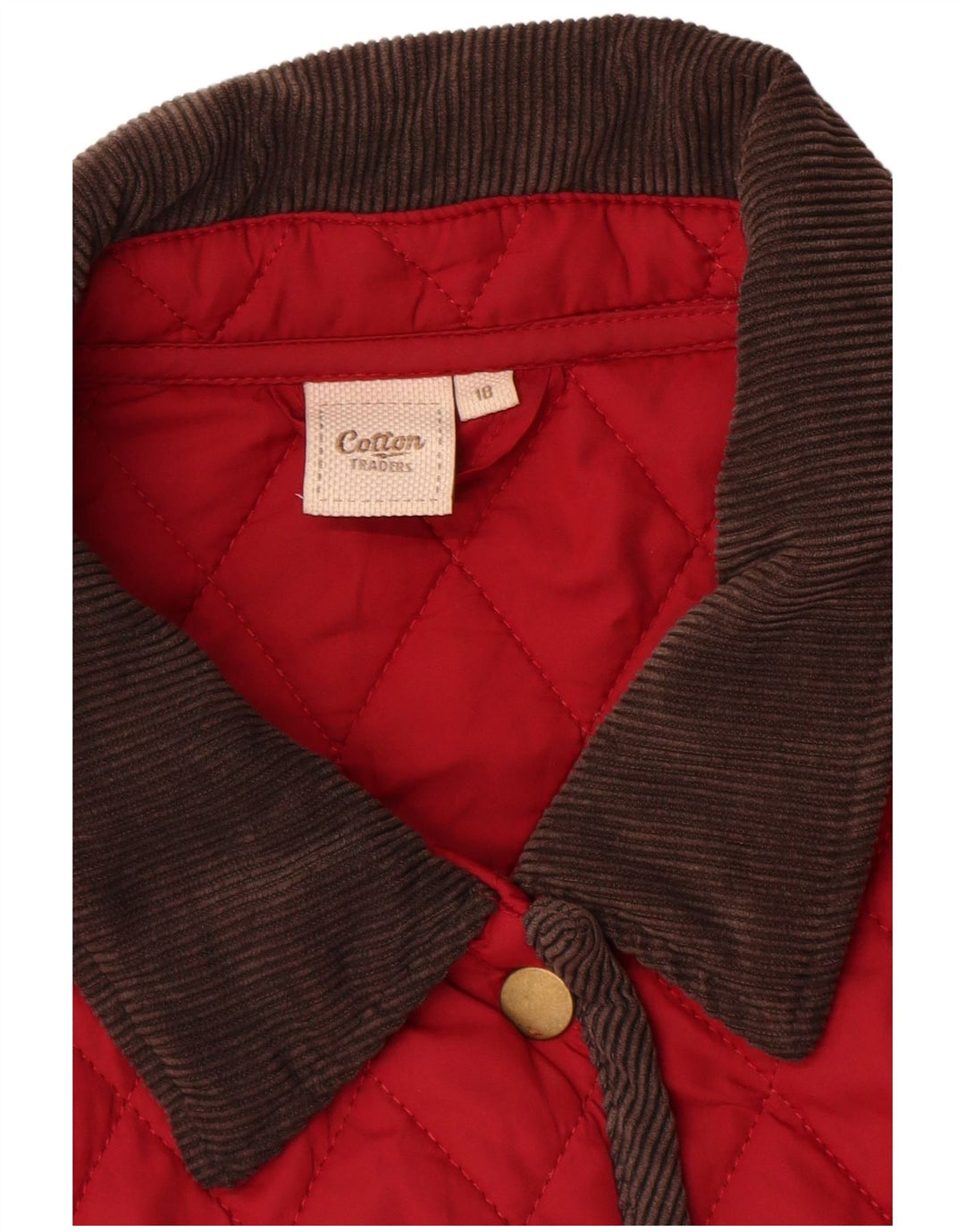 Cotton Traders Abrigo acolchado para mujer UK 40 XL Poliéster rojo