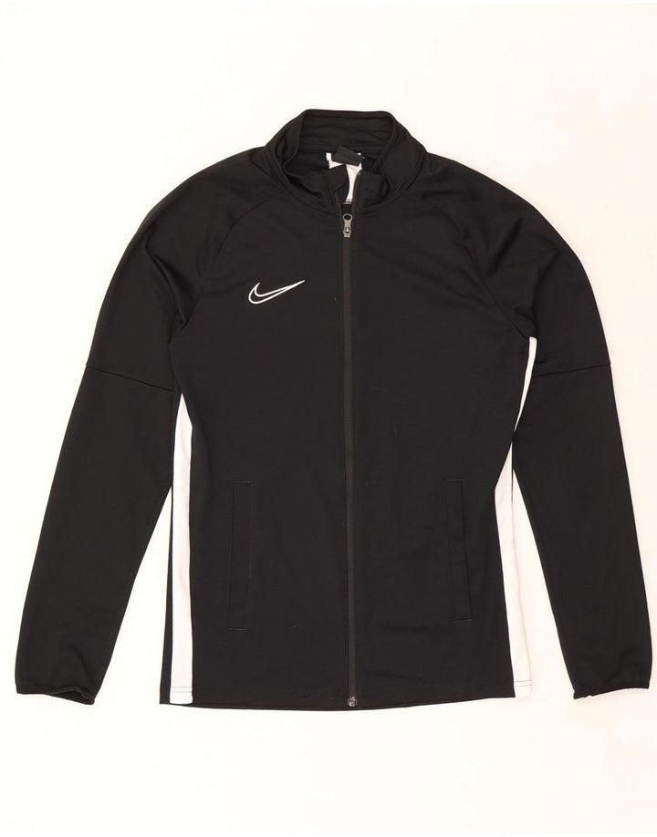 Nike Hombre Dri Fit Chándal Top Chaqueta Pequeña Negro Colorblock Poliéster