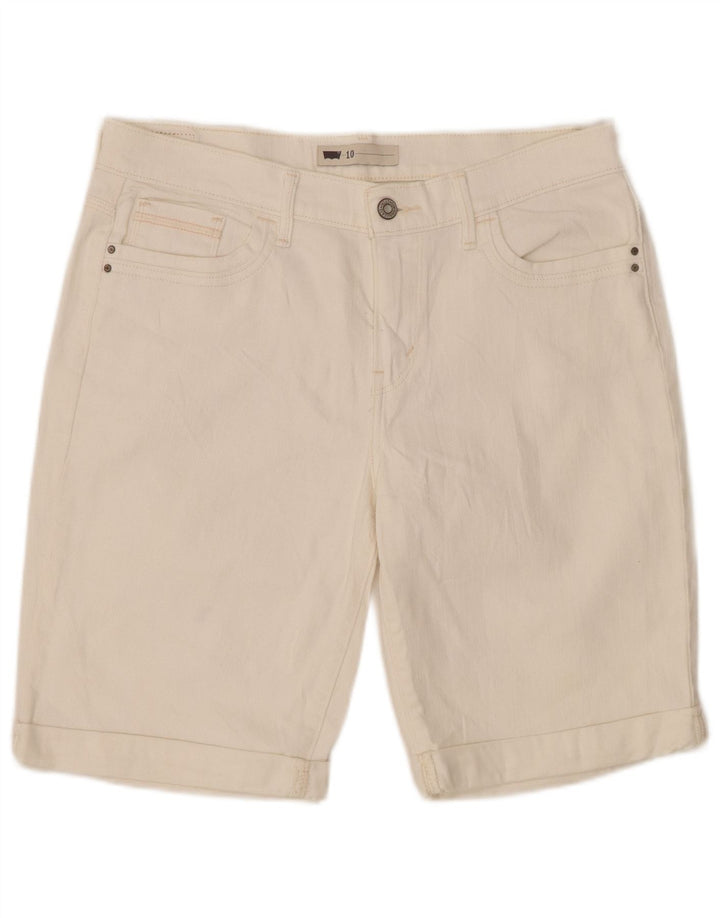 Levi's Pantalones cortos de mezclilla para mujer US 10 Large W30 Off White