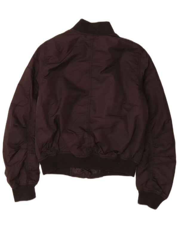 Topshop Chaqueta bomber extragrande para mujer UK 6 XS Poliéster negro