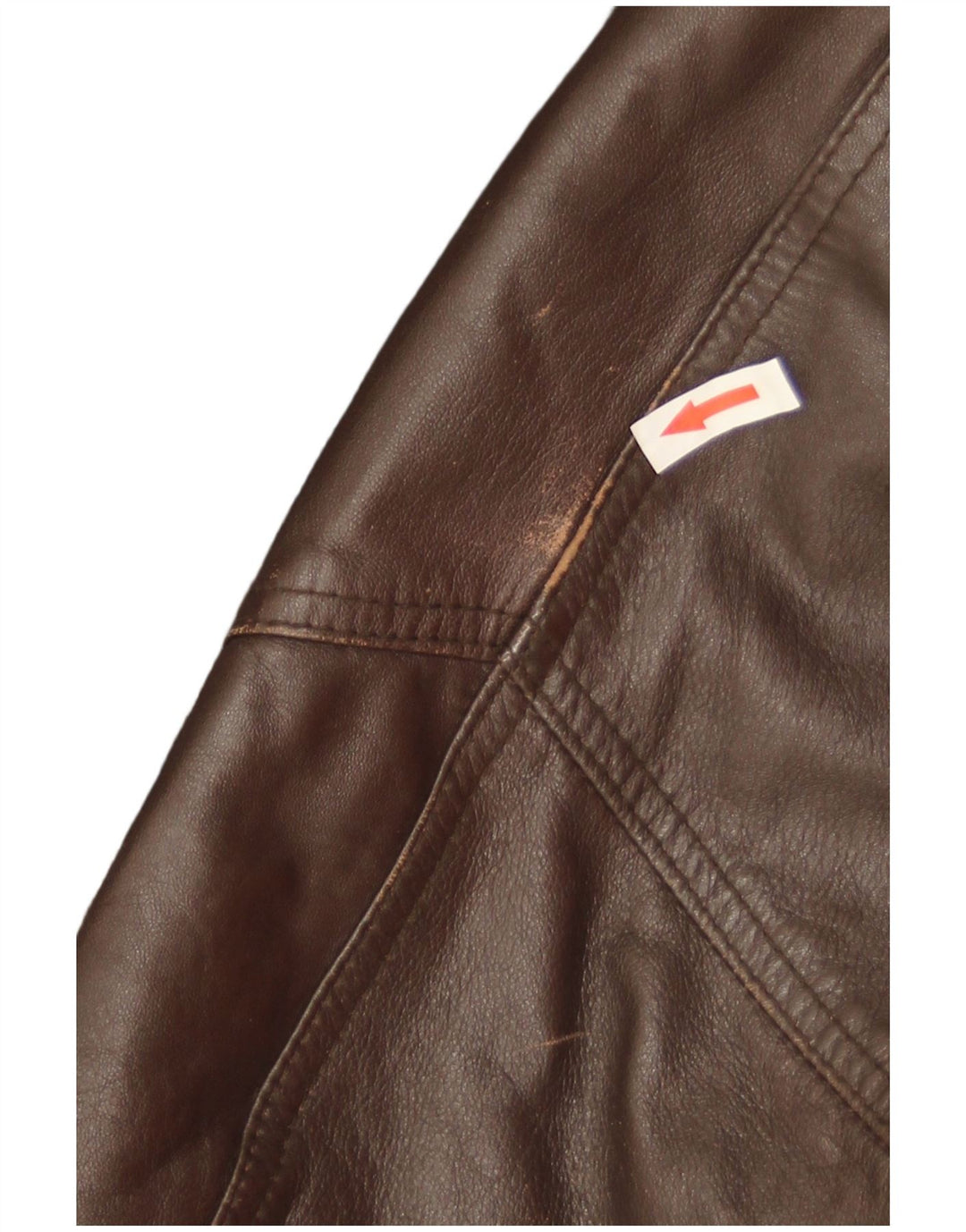 Chaqueta de cuero militar vintage para hombre IT 52 XL cuero marrón