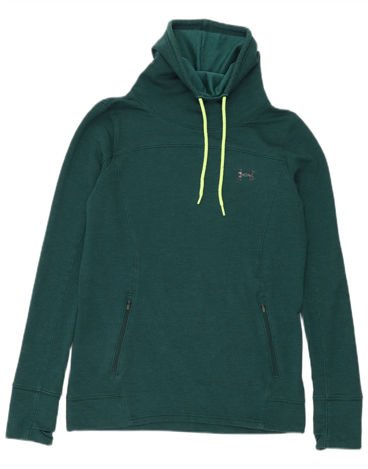 Under Armour Mujer Roll Neck Sudadera Jumper UK 10 Small Verde