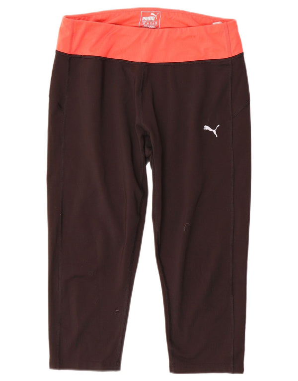 Puma Leggings Capri para Mujer UK 44 Mediano Negro Colorblock Poliéster