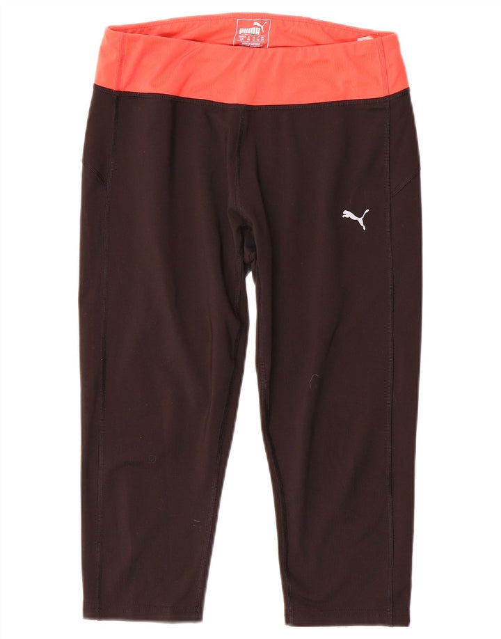 Puma Leggings Capri para Mujer UK 44 Mediano Negro Colorblock Poliéster