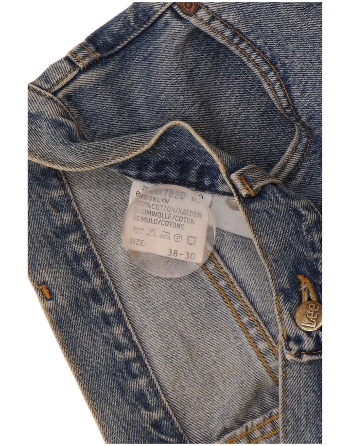 LEE Mens Straight Jeans W38 L30 Blue Cotton